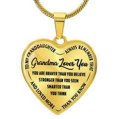 Grandma Loves You - Heart Necklace