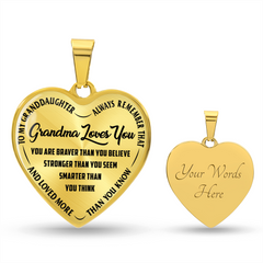 Grandma Loves You - Heart Necklace
